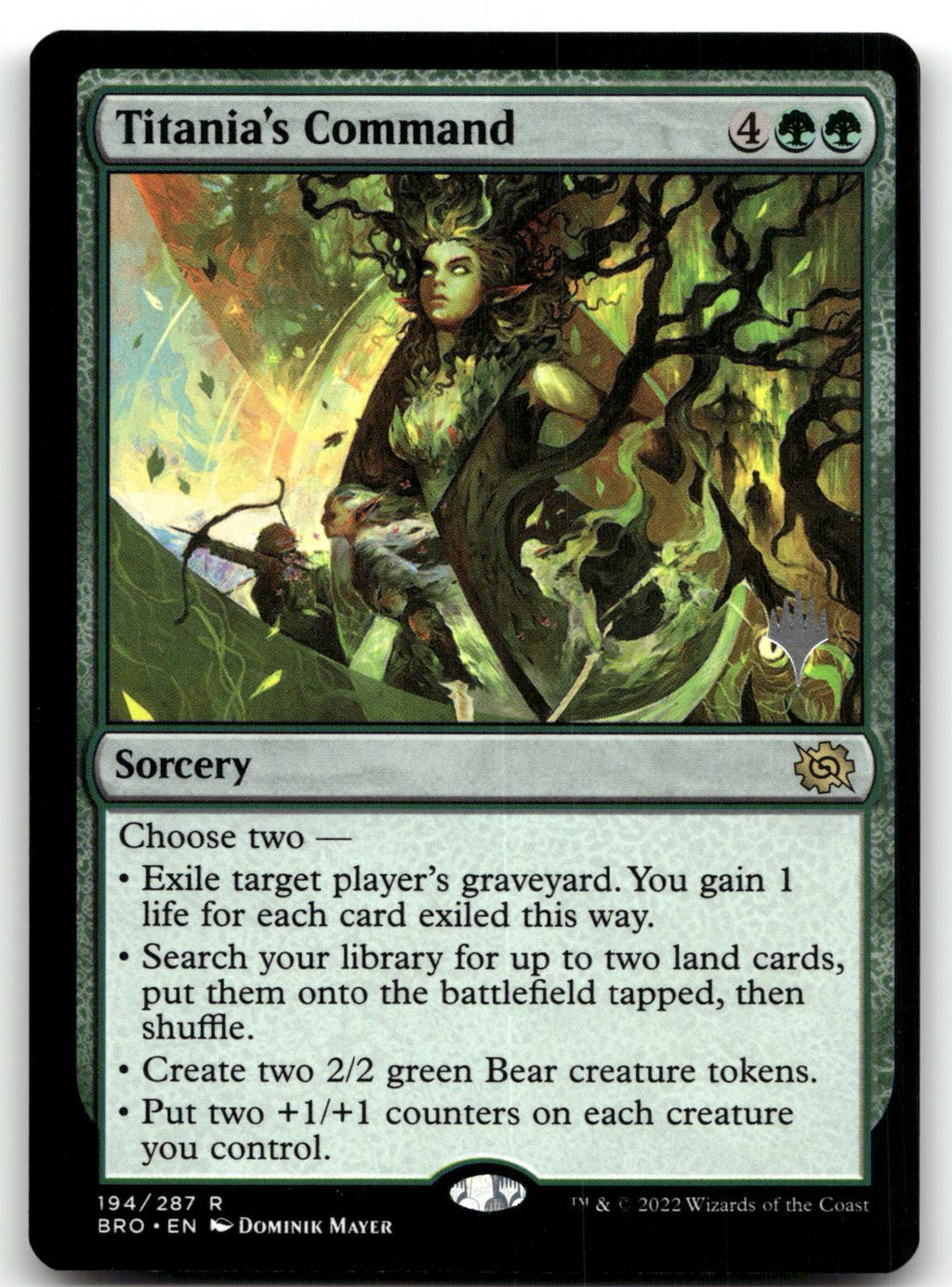 Titania's Command 194 Rare The Brothers' War Magic: The Gathering Near Mint