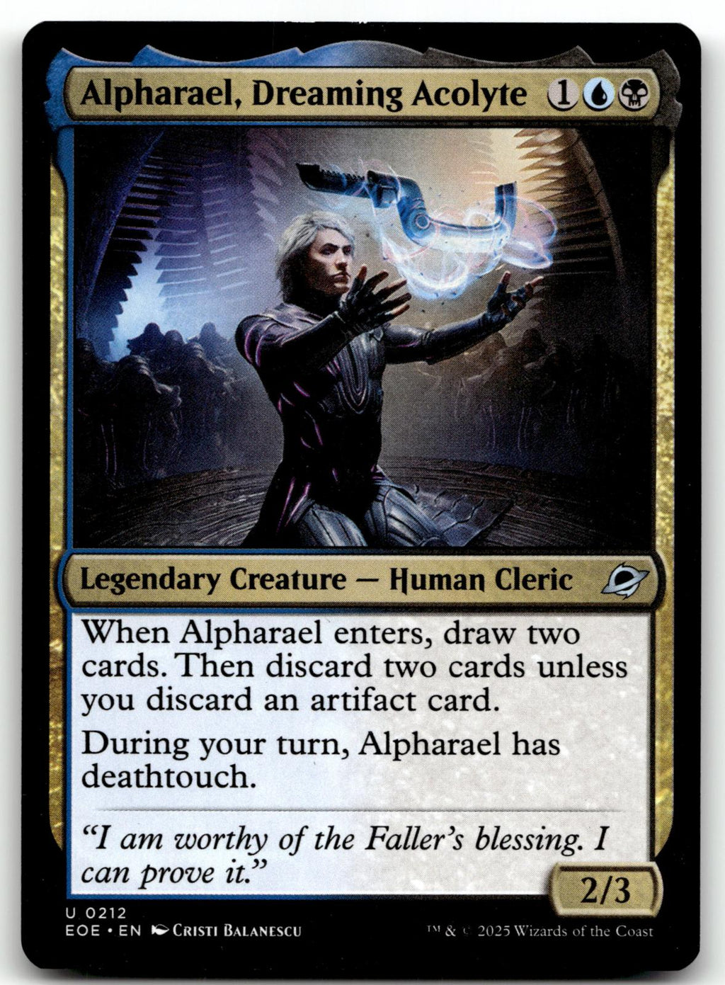 Alpharael, Dreaming Acolyte 212 Edge of Eternities Magic: The Gathering NM