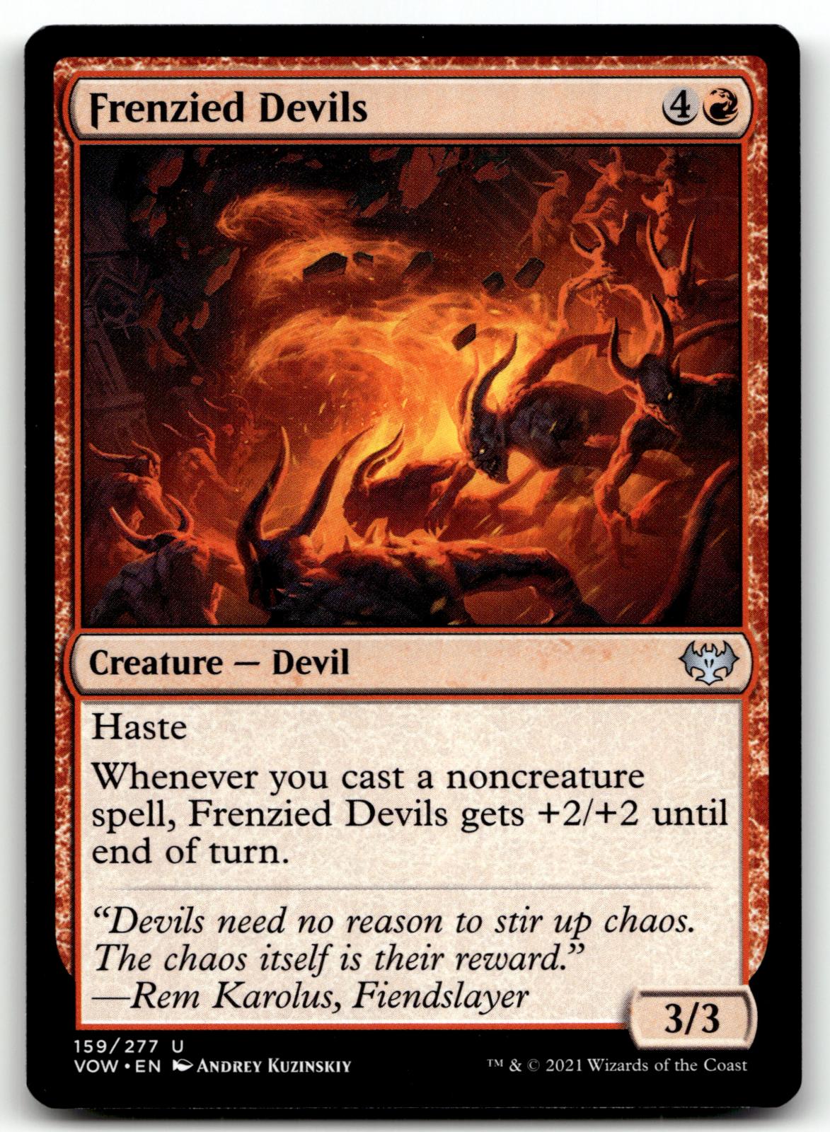 Frenzied Devils 159 Uncommon Innistrad: Crimson Vow Magic: The Gathering NM