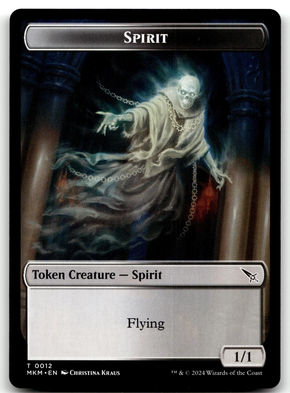 Spirit Token 12 Token Murders at Karlov Manor Magic: The Gathering Near Mint