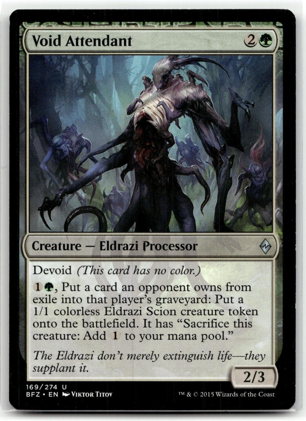 Void Attendant 169 Uncommon Battle for Zendikar Magic: The Gathering Near Mint