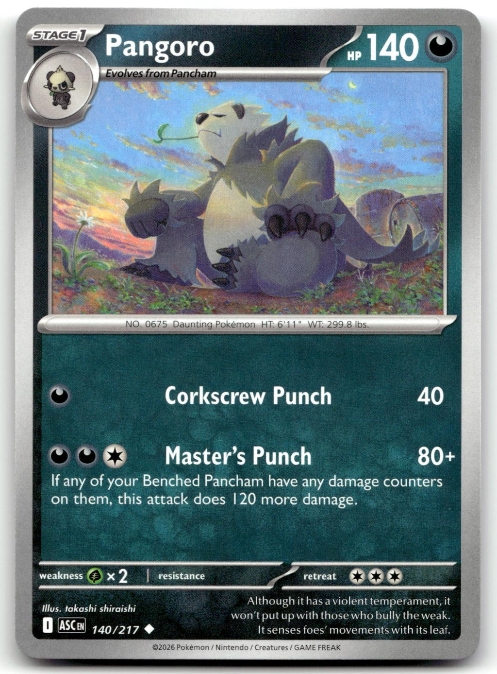 Pangoro 140/217 Uncommon Ascended Heroes Pokemon Near Mint