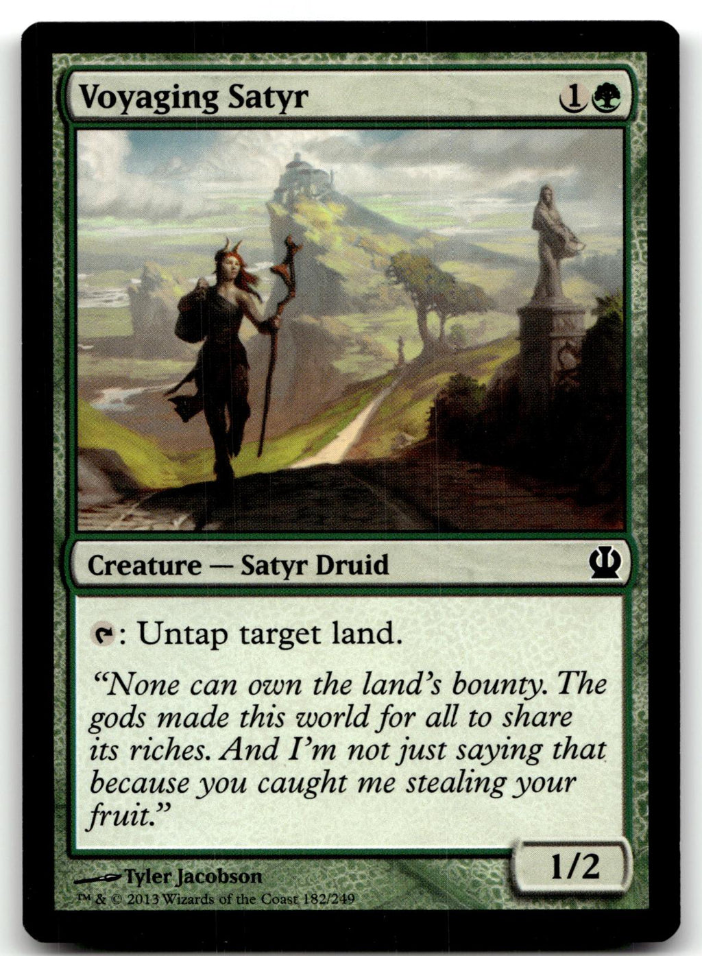 Voyaging Satyr 182 Common Theros Magic: The Gathering Near Mint