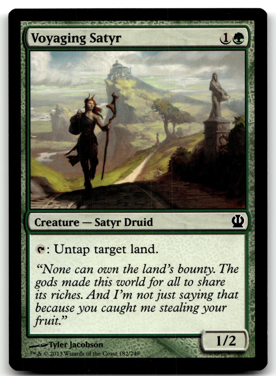 Voyaging Satyr 182 Common Theros Magic: The Gathering Near Mint
