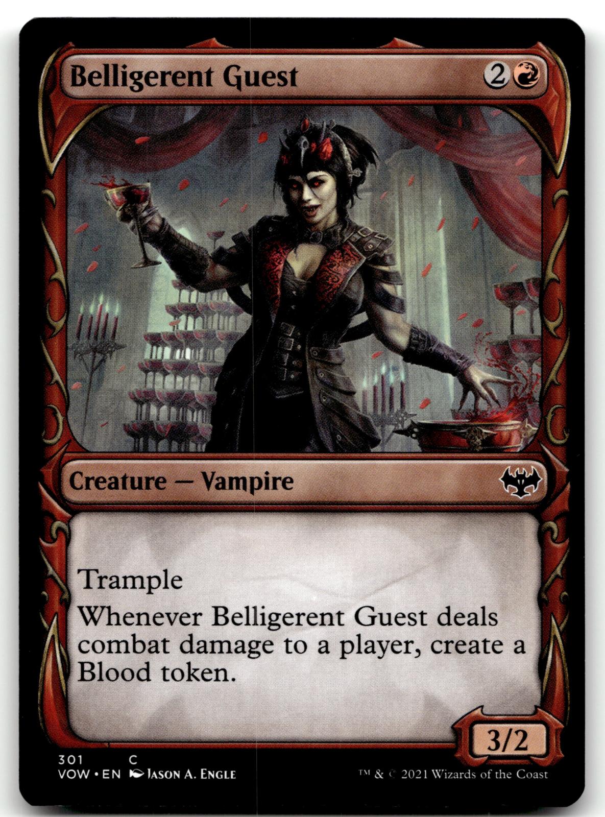 Belligerent Guest (Showcase) 301 Innistrad: Crimson Vow Magic: The Gathering NM