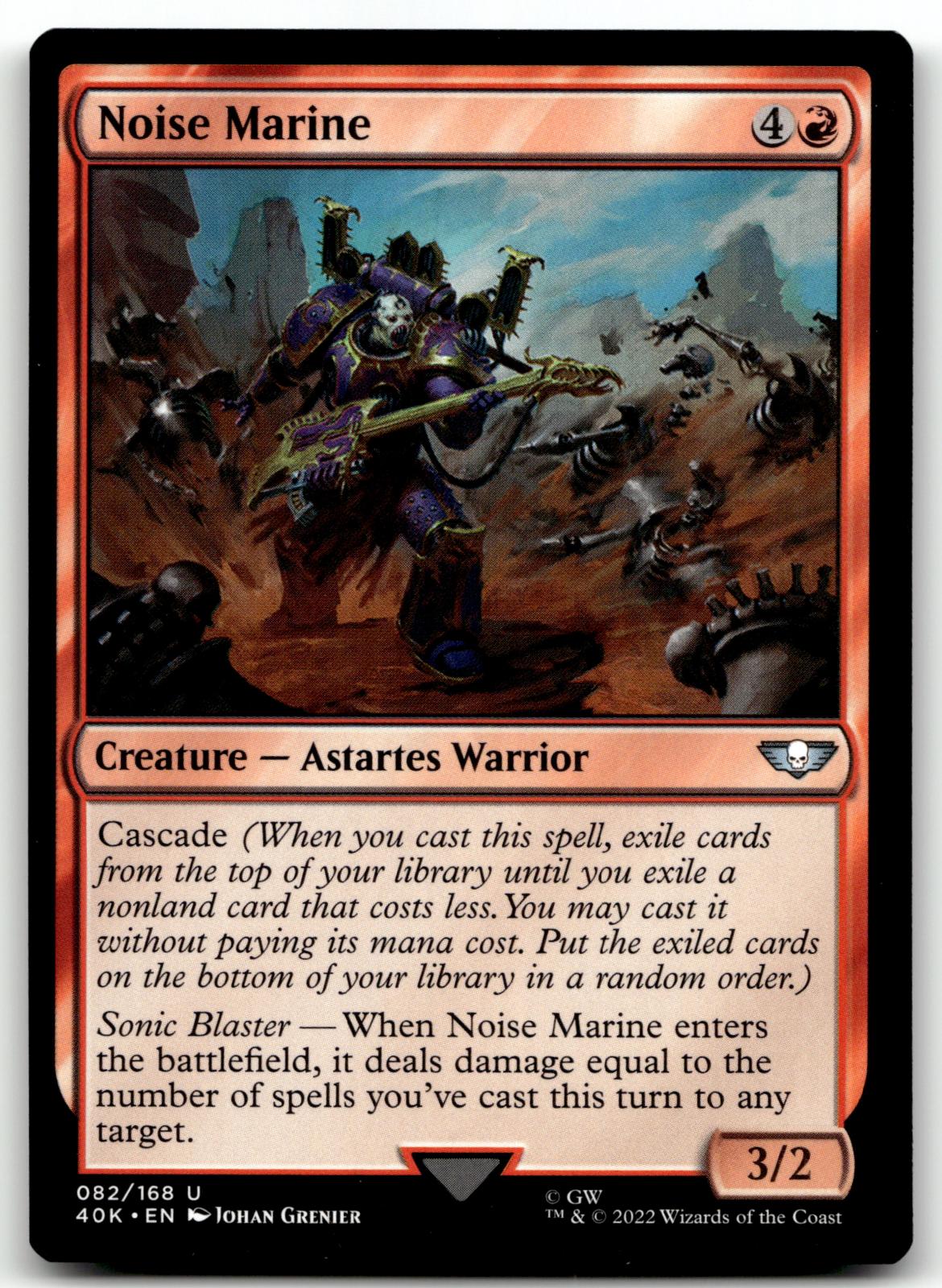 Noise Marine 82 Universes Beyond: Warhammer 40,000 Magic: The Gathering NM