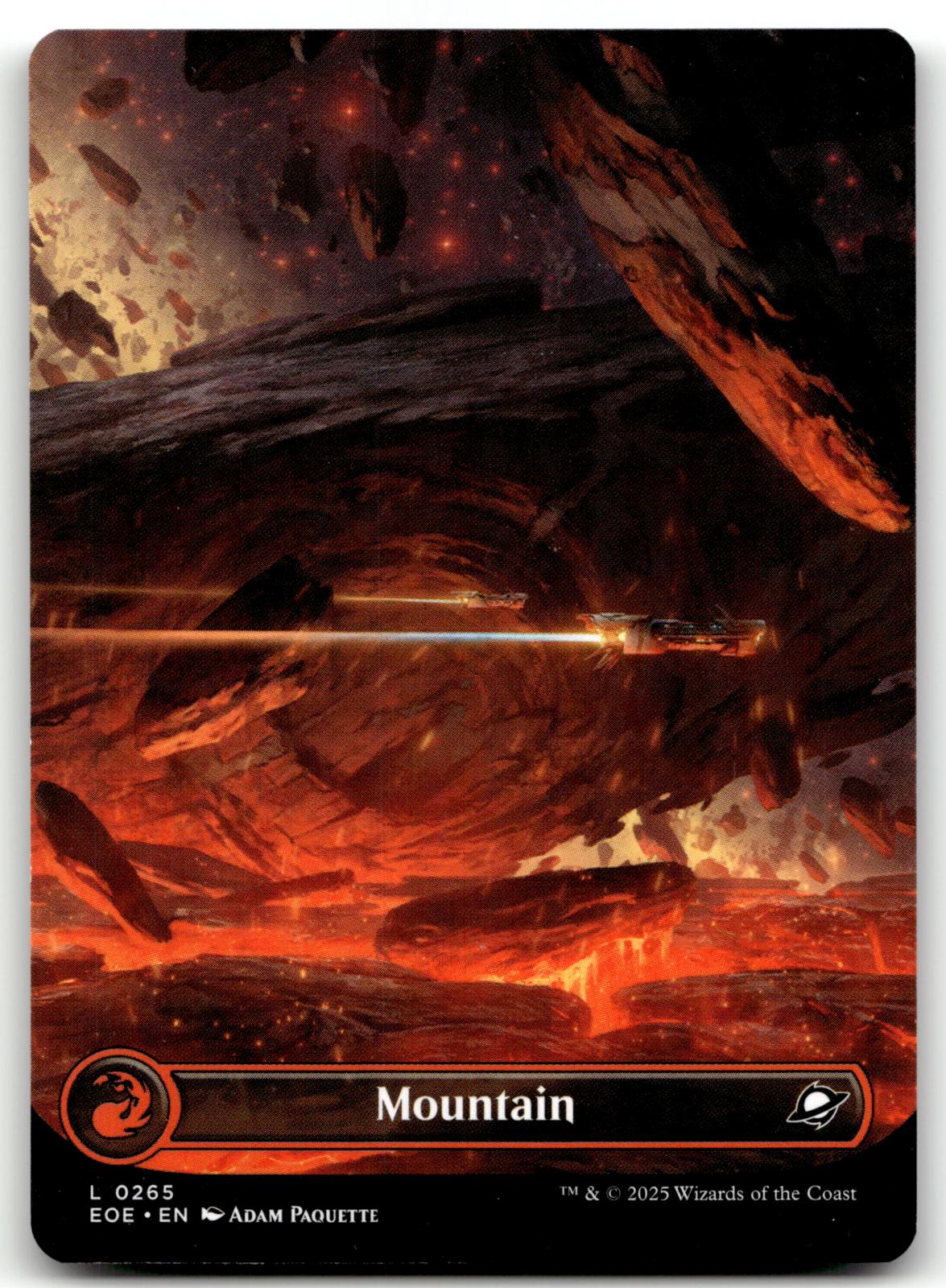 Mountain (0265) (Borderless) 265 Land Edge of Eternities Magic: The Gathering NM