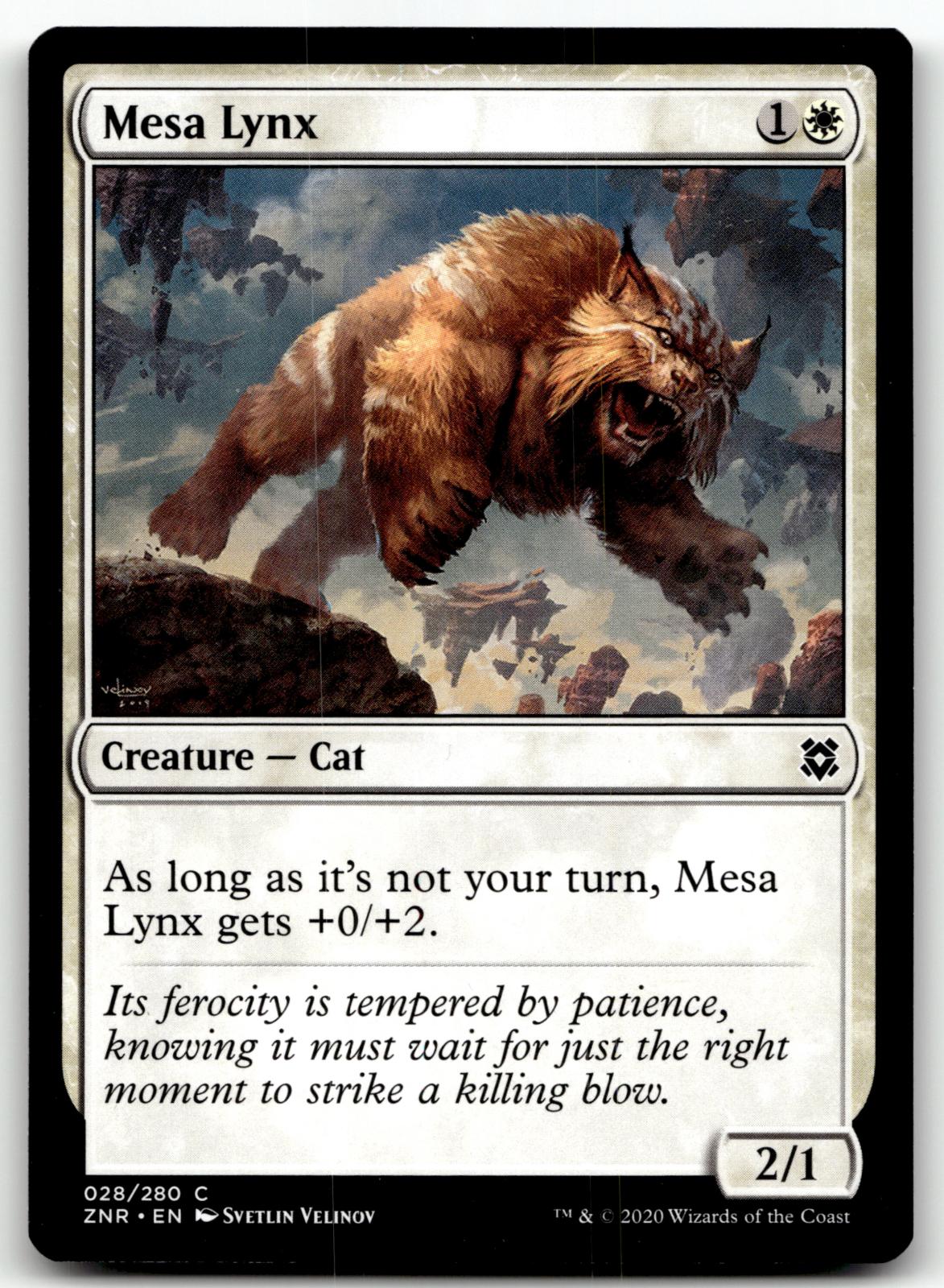 Mesa Lynx 28 Common Zendikar Rising Magic: The Gathering Near Mint