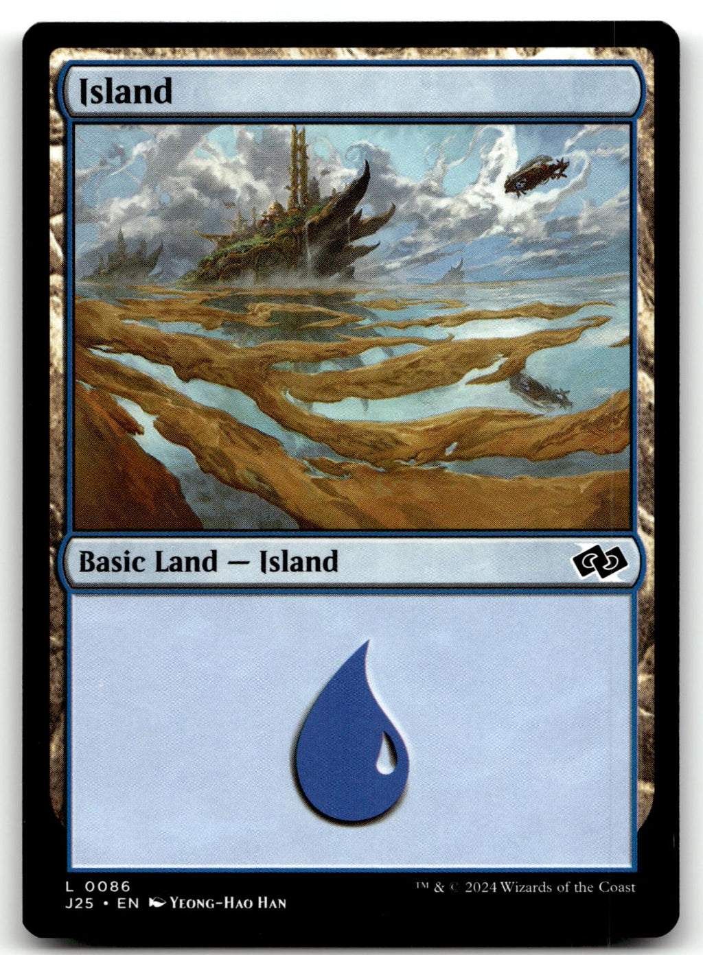 Island (0086) 86 Land Foundations Jumpstart Magic: The Gathering Near Mint