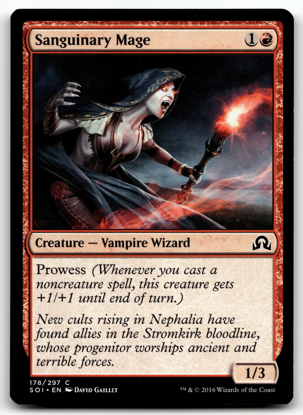 Sanguinary Mage 178 Common Shadows over Innistrad Magic: The Gathering Near Mint