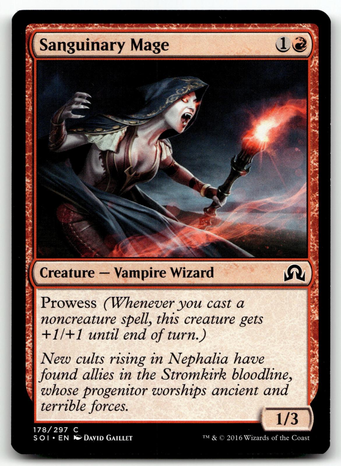 Sanguinary Mage 178 Common Shadows over Innistrad Magic: The Gathering Near Mint