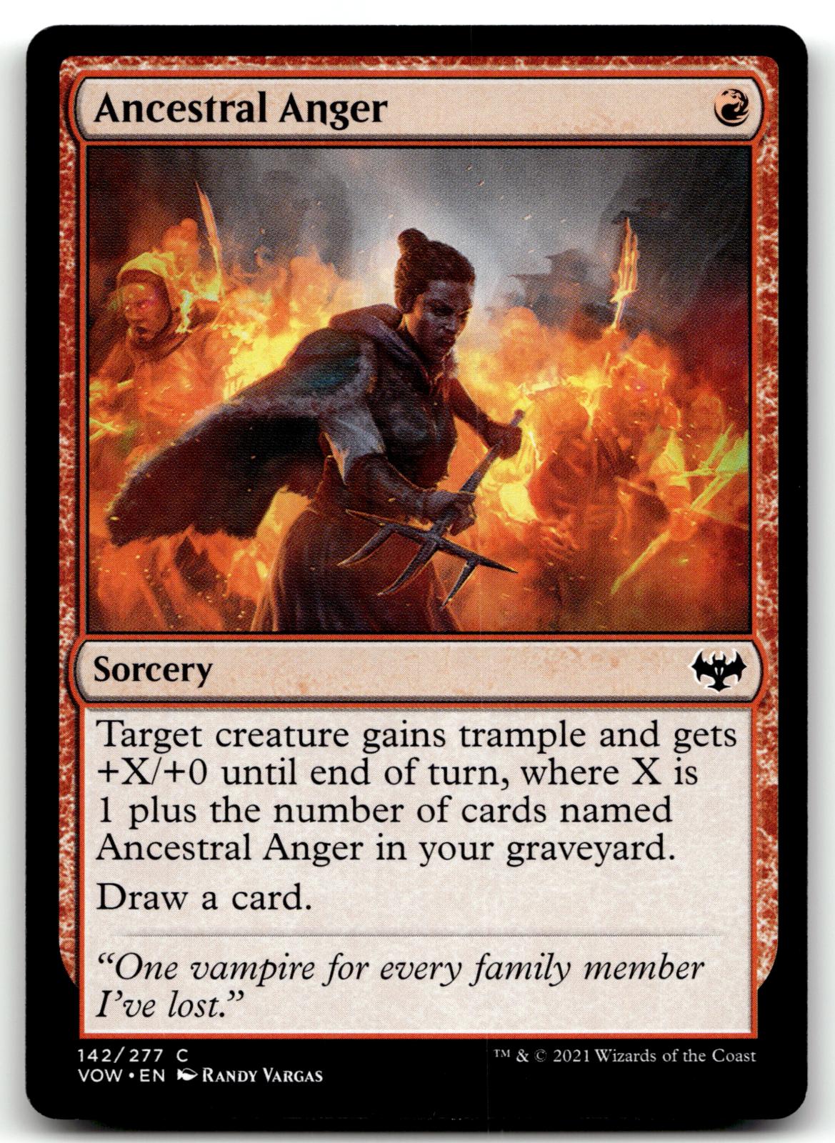 Ancestral Anger 142 Common Innistrad: Crimson Vow Magic: The Gathering Near Mint