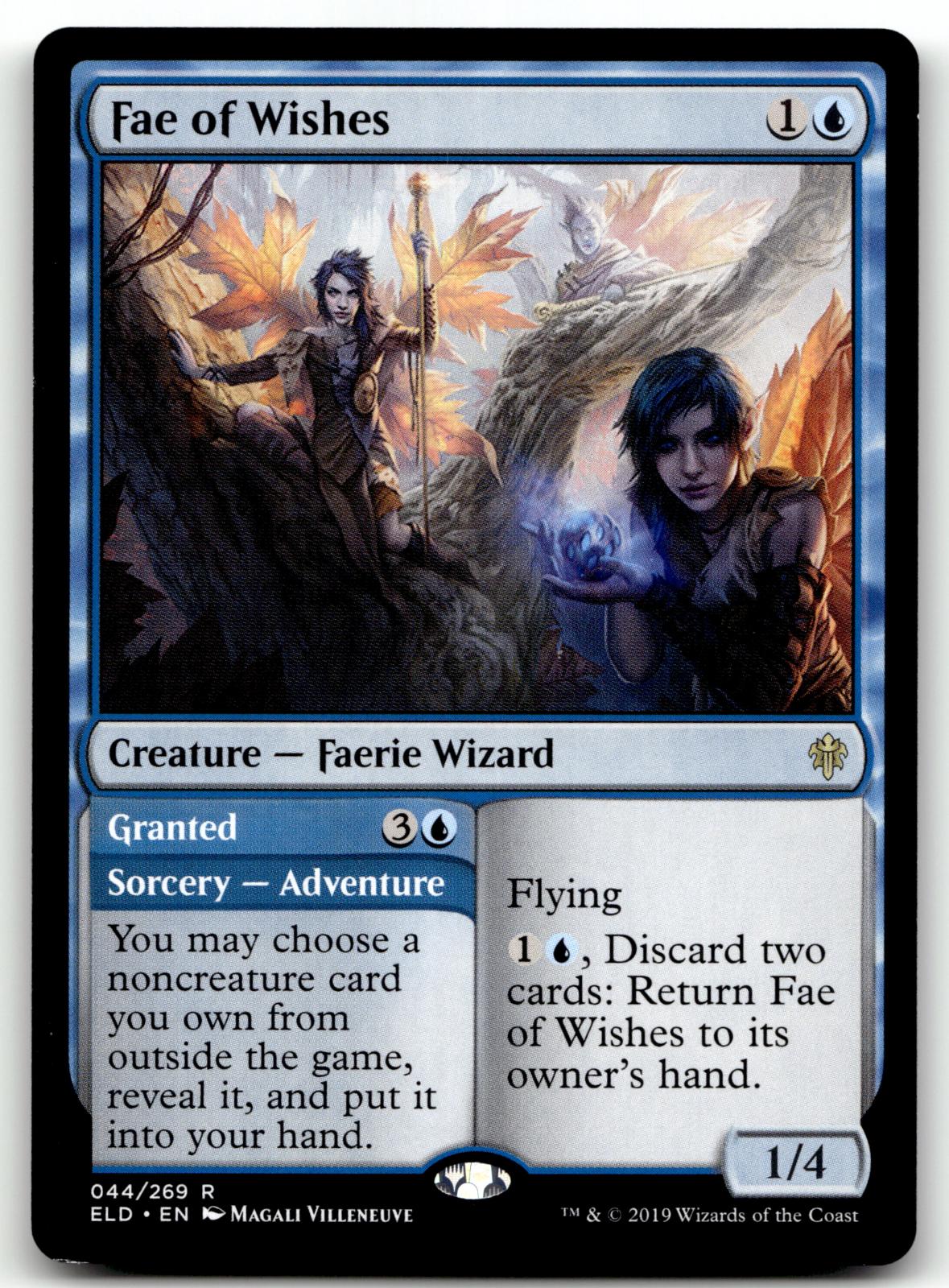 Fae of Wishes 44 Rare Throne of Eldraine Magic: The Gathering Near Mint