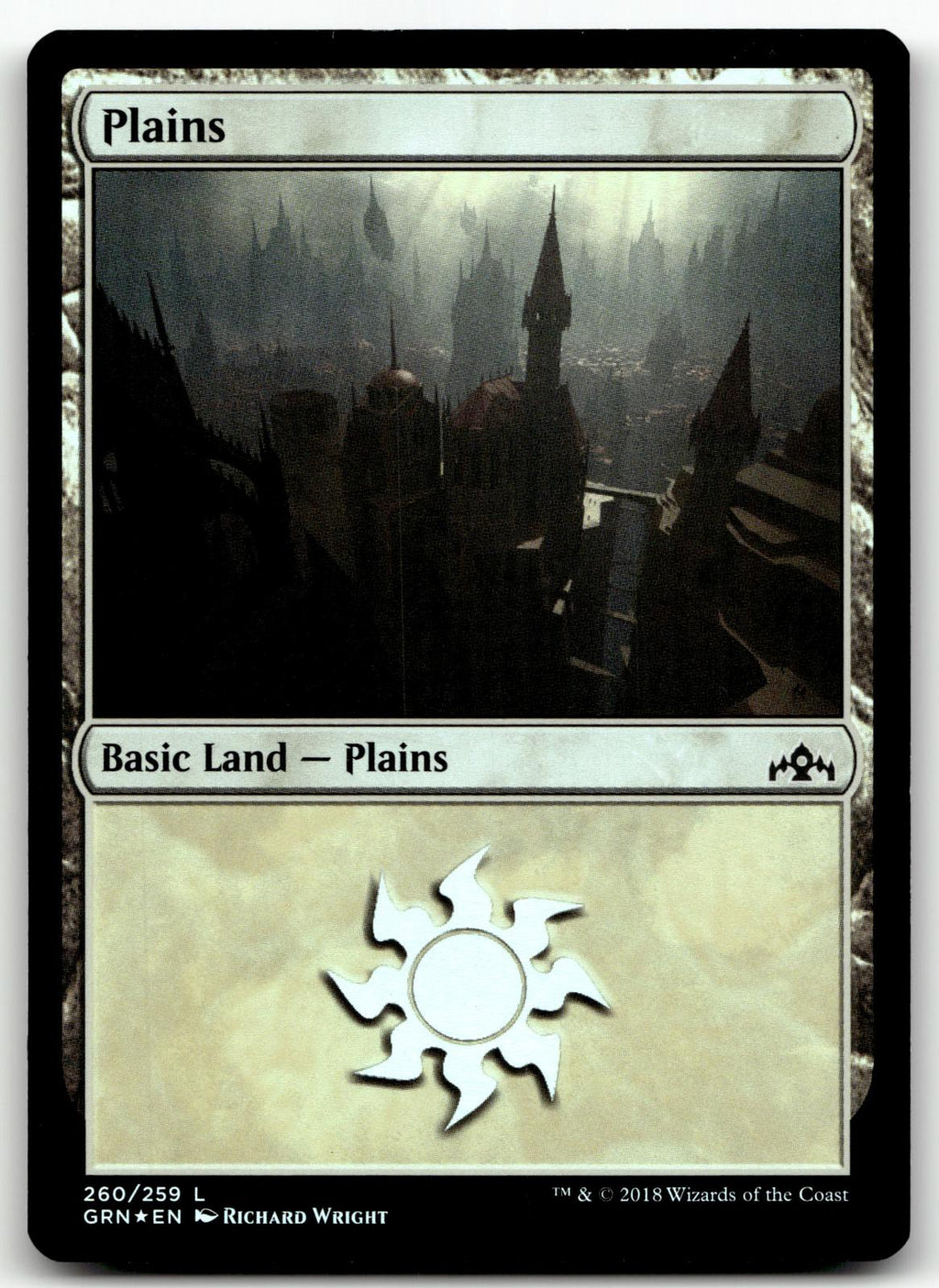 Plains 260 Land Guilds of Ravnica Magic: The Gathering Foil Near Mint