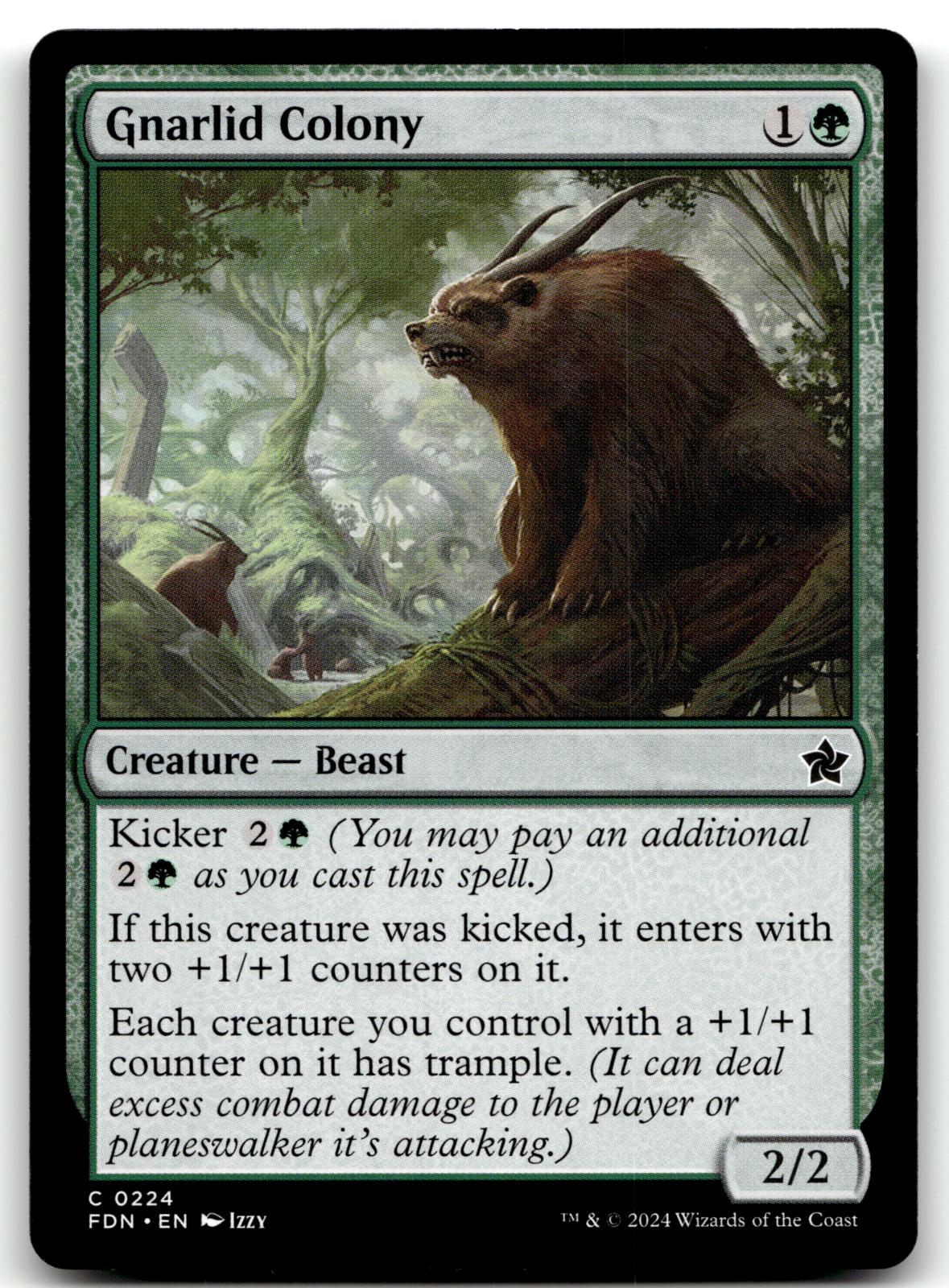 Gnarlid Colony 224 Common Foundations Magic: The Gathering Near Mint