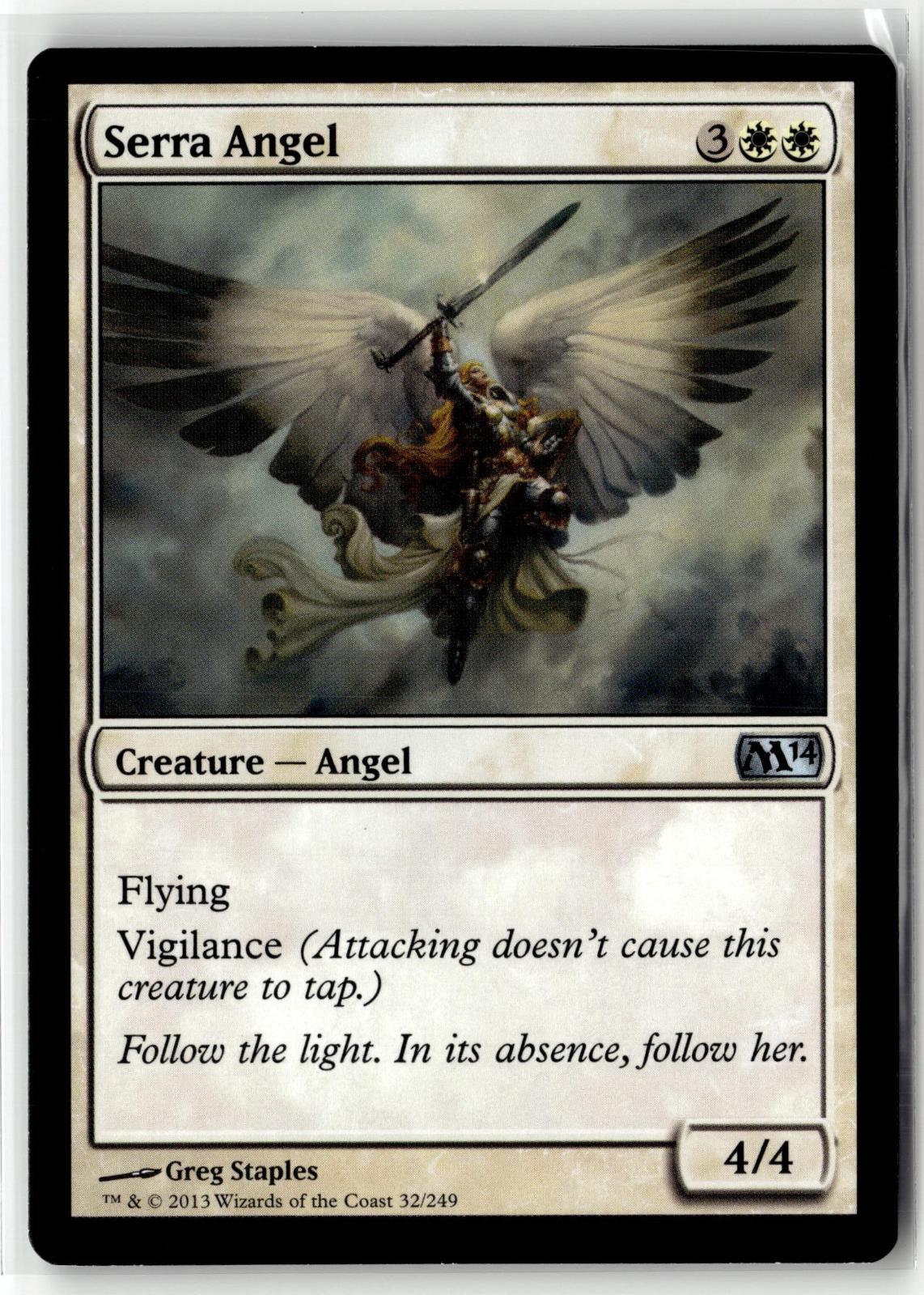 Serra Angel 32 Uncommon Magic 2014 (M14) Magic: The Gathering Near Mint