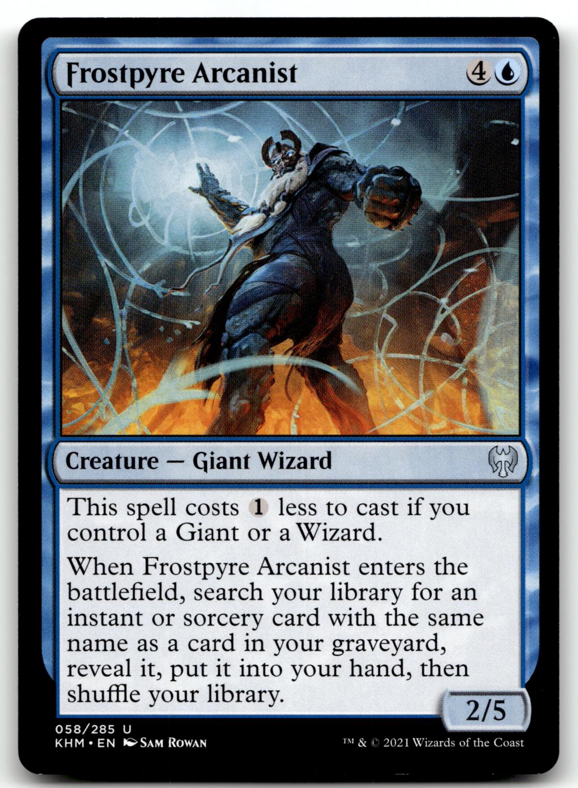 Frostpyre Arcanist 58 Uncommon Kaldheim Magic: The Gathering Near Mint