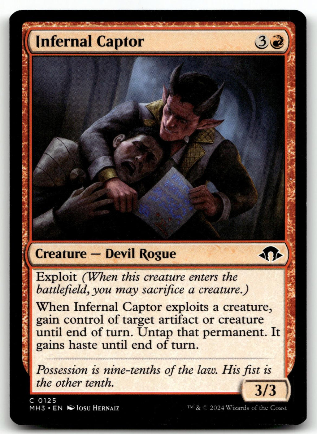 Infernal Captor 125 Common Modern Horizons 3 Magic: The Gathering Near Mint