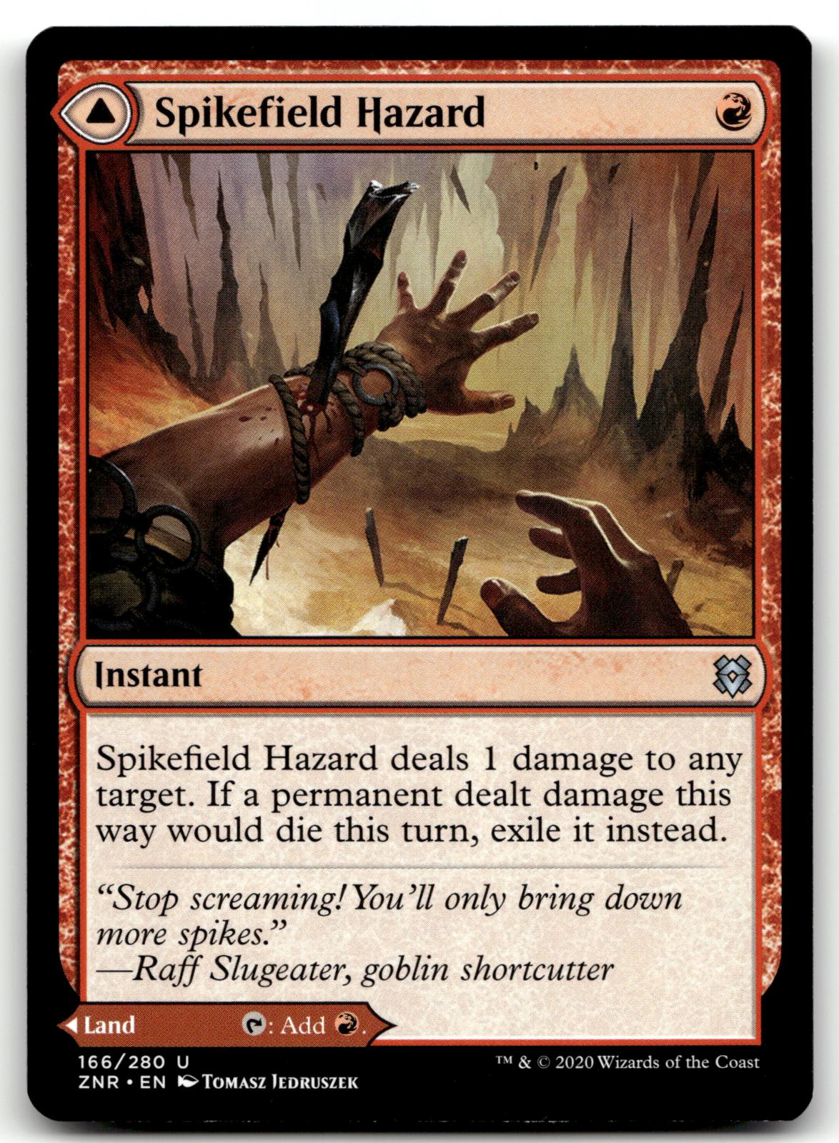 Spikefield Hazard 166 Uncommon Zendikar Rising Magic: The Gathering Near Mint