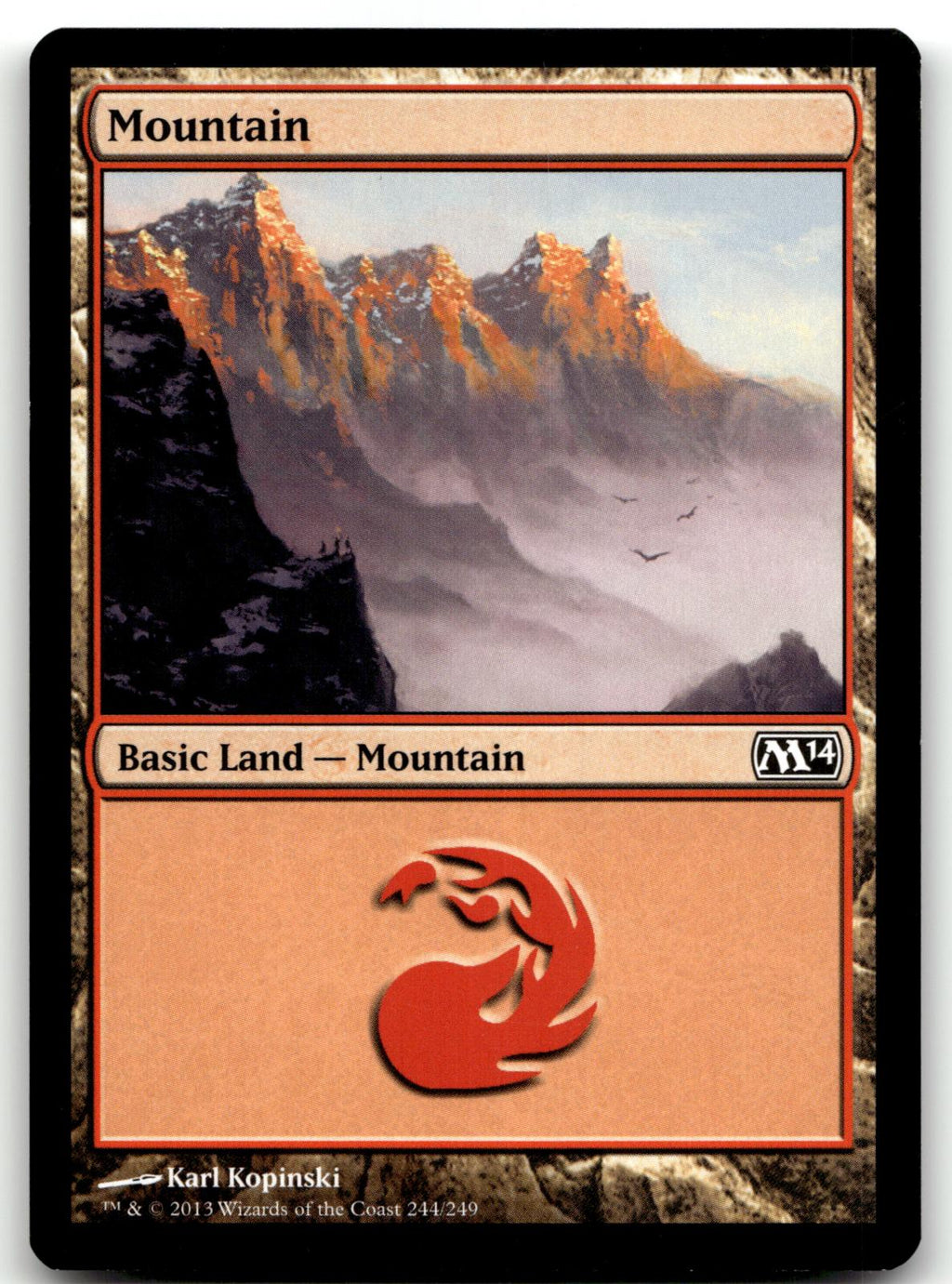 Mountain (244) 244 Land Magic 2014 (M14) Magic: The Gathering Near Mint