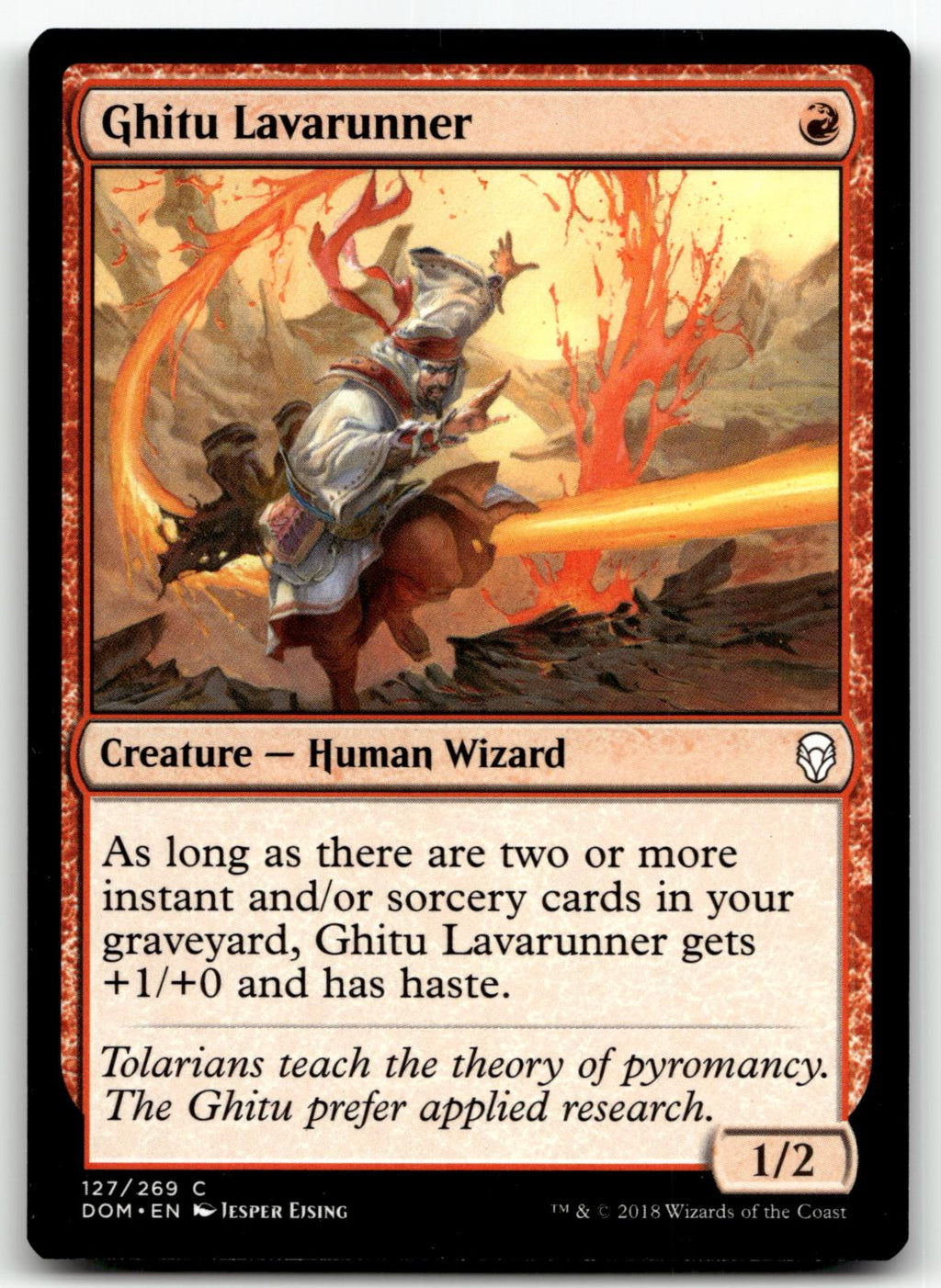 Ghitu Lavarunner 127 Common Dominaria Magic: The Gathering Near Mint