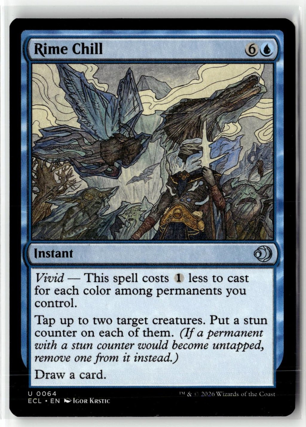 Rime Chill 64 Uncommon Lorwyn Eclipsed Magic: The Gathering Near Mint