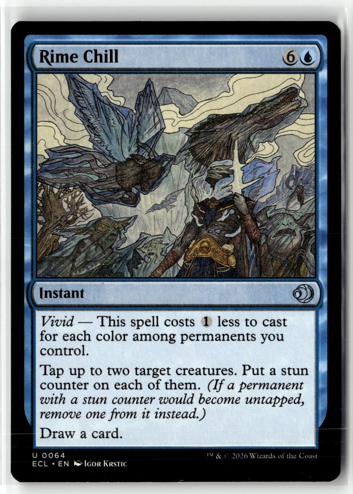 Rime Chill 64 Uncommon Lorwyn Eclipsed Magic: The Gathering Near Mint