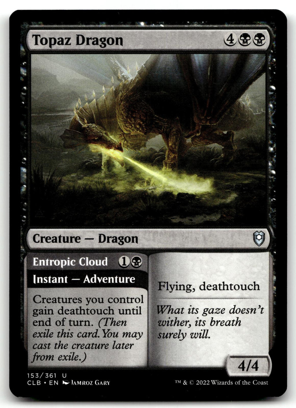 Topaz Dragon 153 Commander Legends: Battle for Baldur's Gate Magic: The Gathering NM
