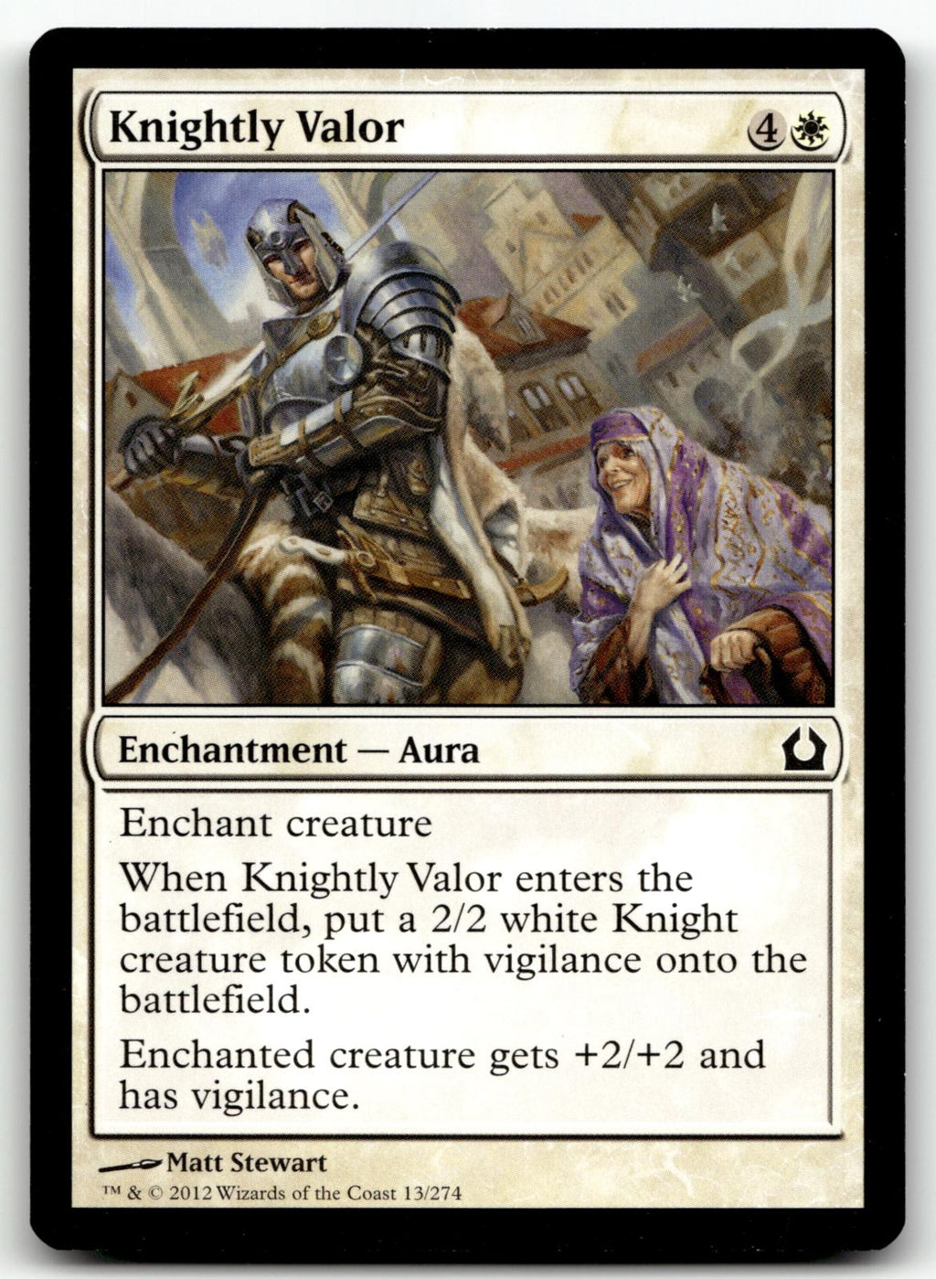 Knightly Valor 13 Common Return to Ravnica Magic: The Gathering Near Mint