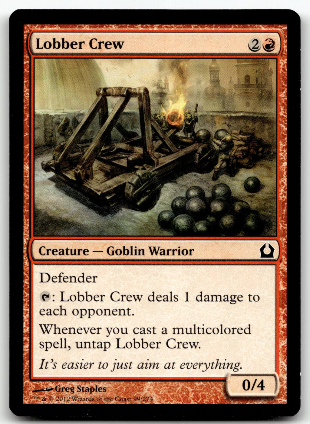 Lobber Crew 99 Common Return to Ravnica Magic: The Gathering Near Mint