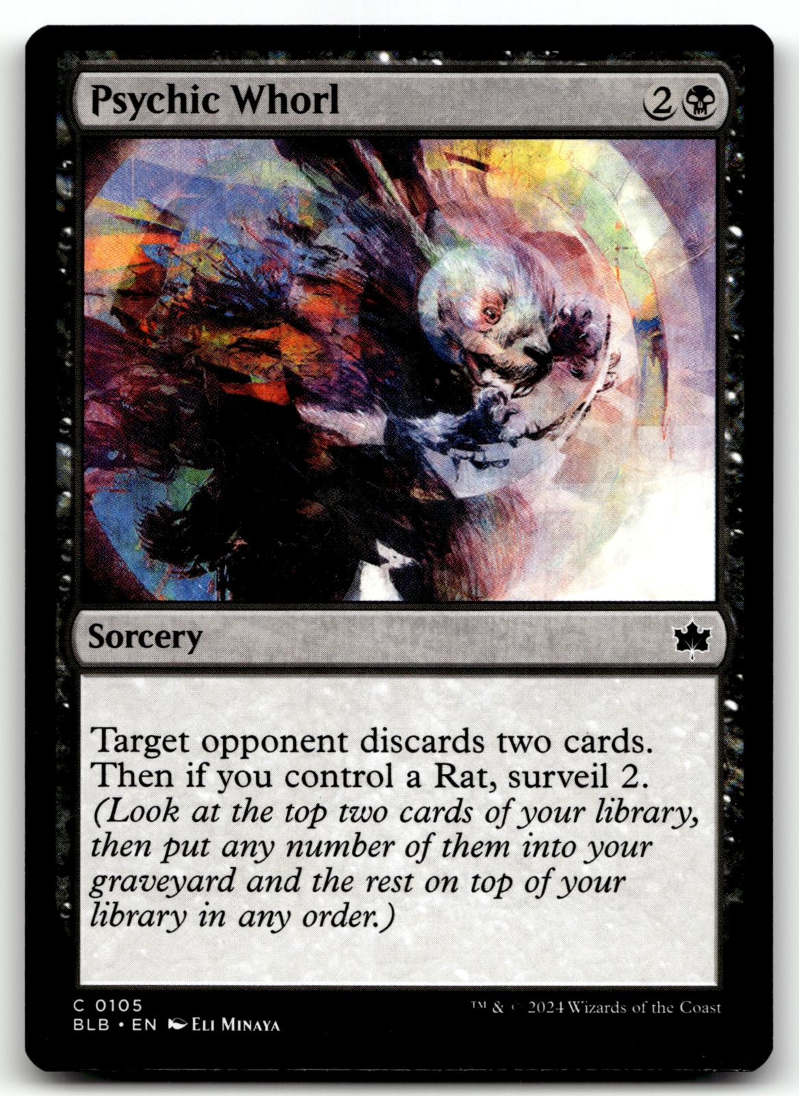 Psychic Whorl 105 Common Bloomburrow Magic: The Gathering Near Mint