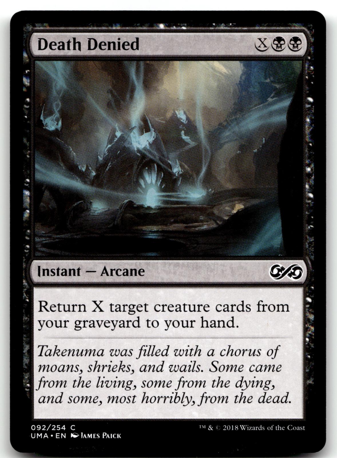 Death Denied 92 Common Ultimate Masters Magic: The Gathering Near Mint