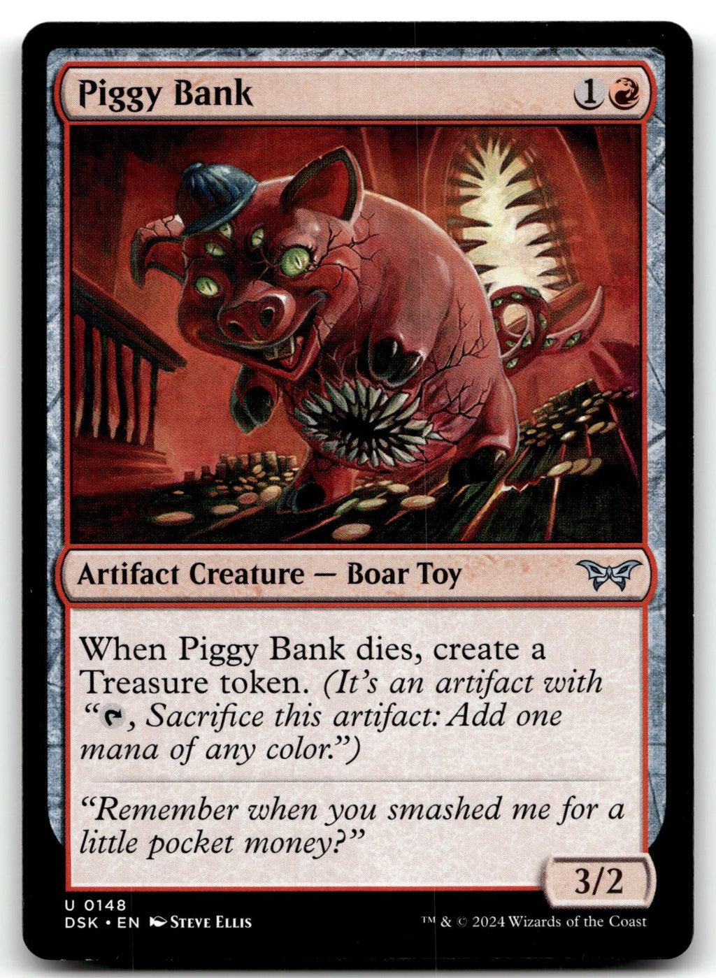 Piggy Bank 148 Uncommon Duskmourn: House of Horror Magic: The Gathering NM