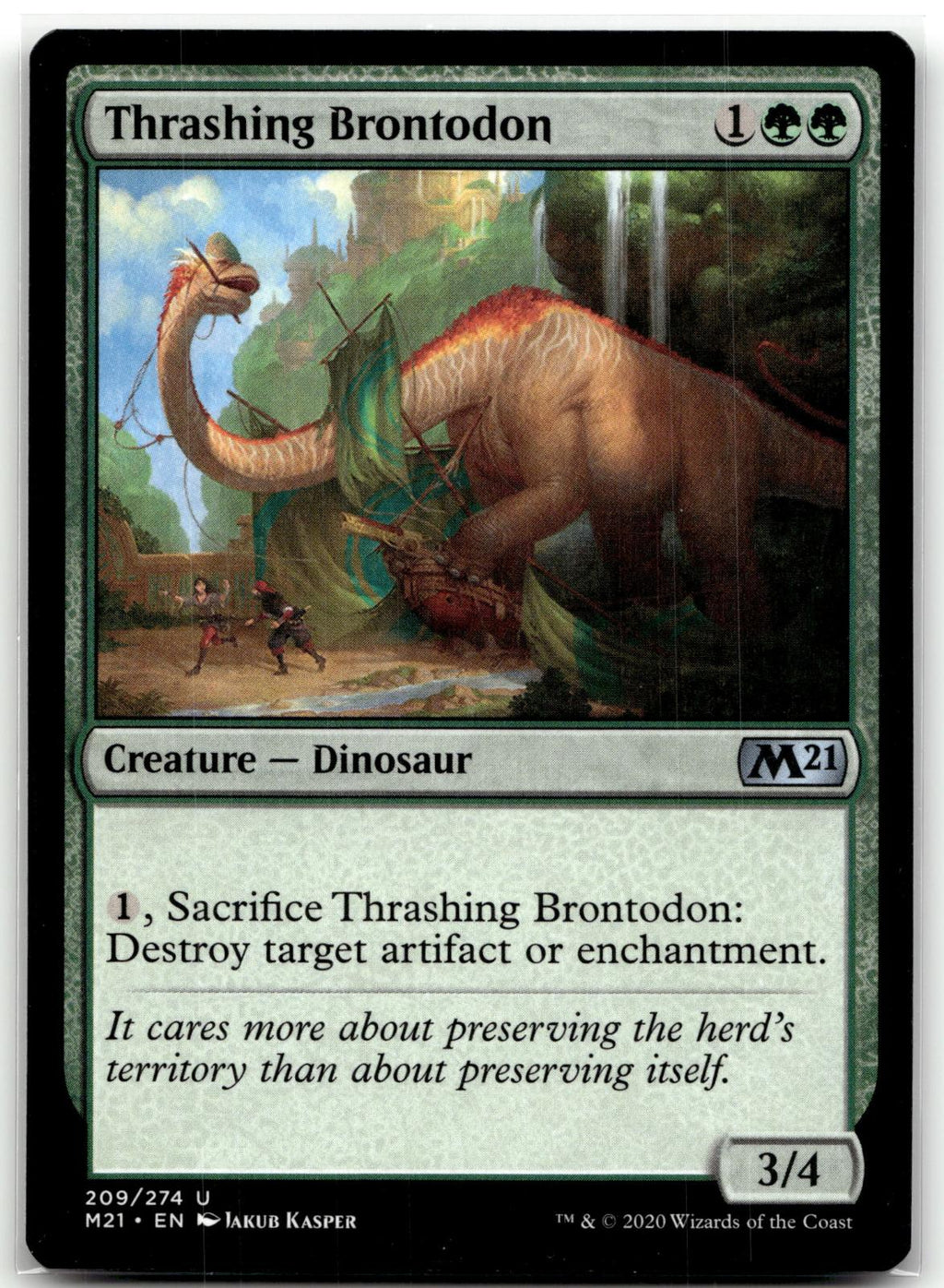 Thrashing Brontodon 209 Uncommon Core Set 2021 Magic: The Gathering Near Mint