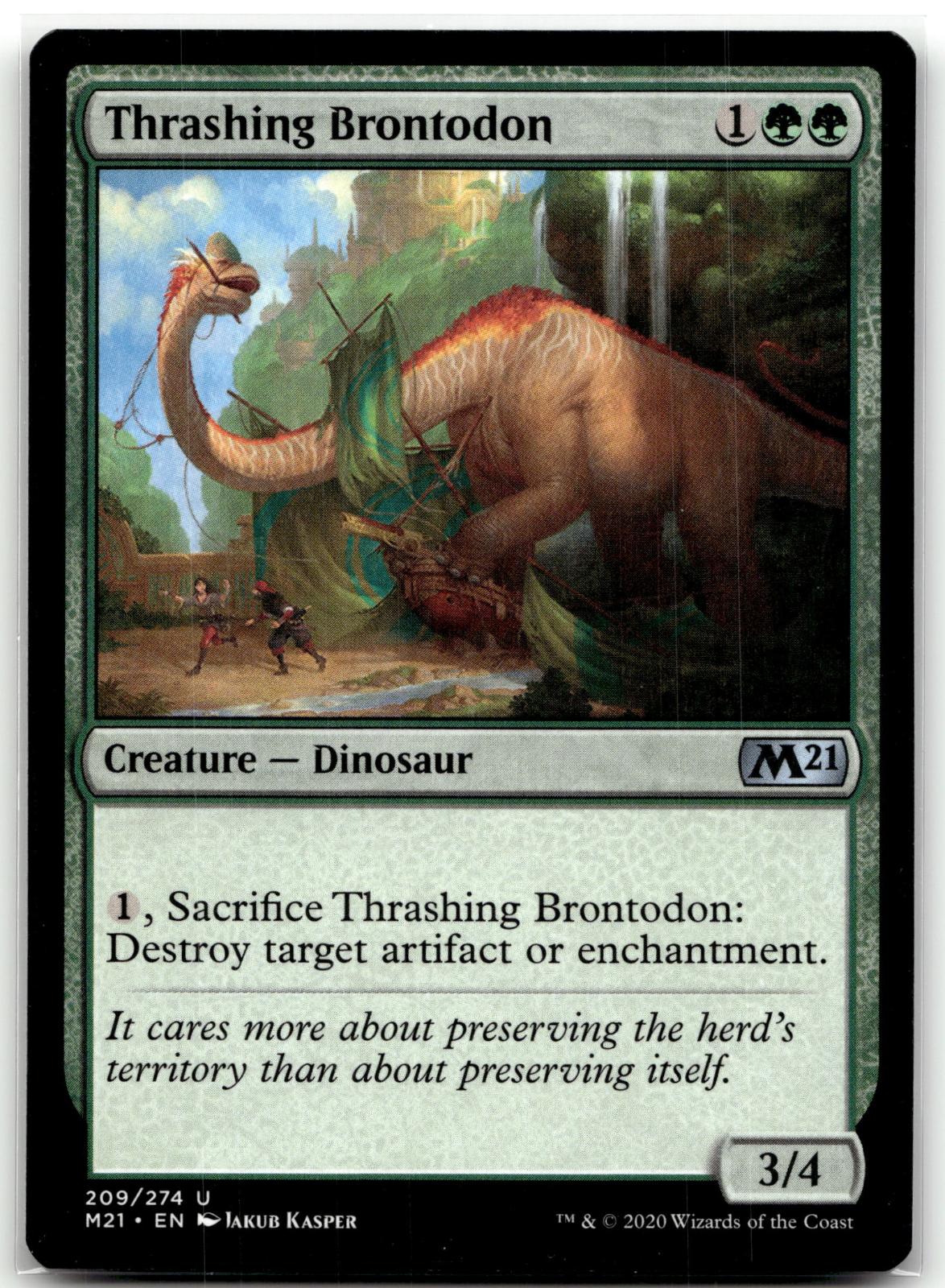 Thrashing Brontodon 209 Uncommon Core Set 2021 Magic: The Gathering Near Mint