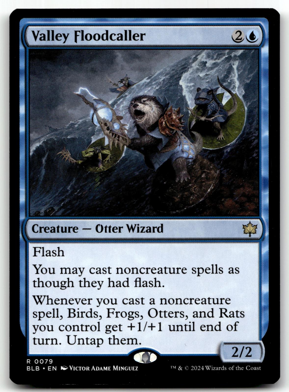 Valley Floodcaller 79 Rare Bloomburrow Magic: The Gathering Near Mint