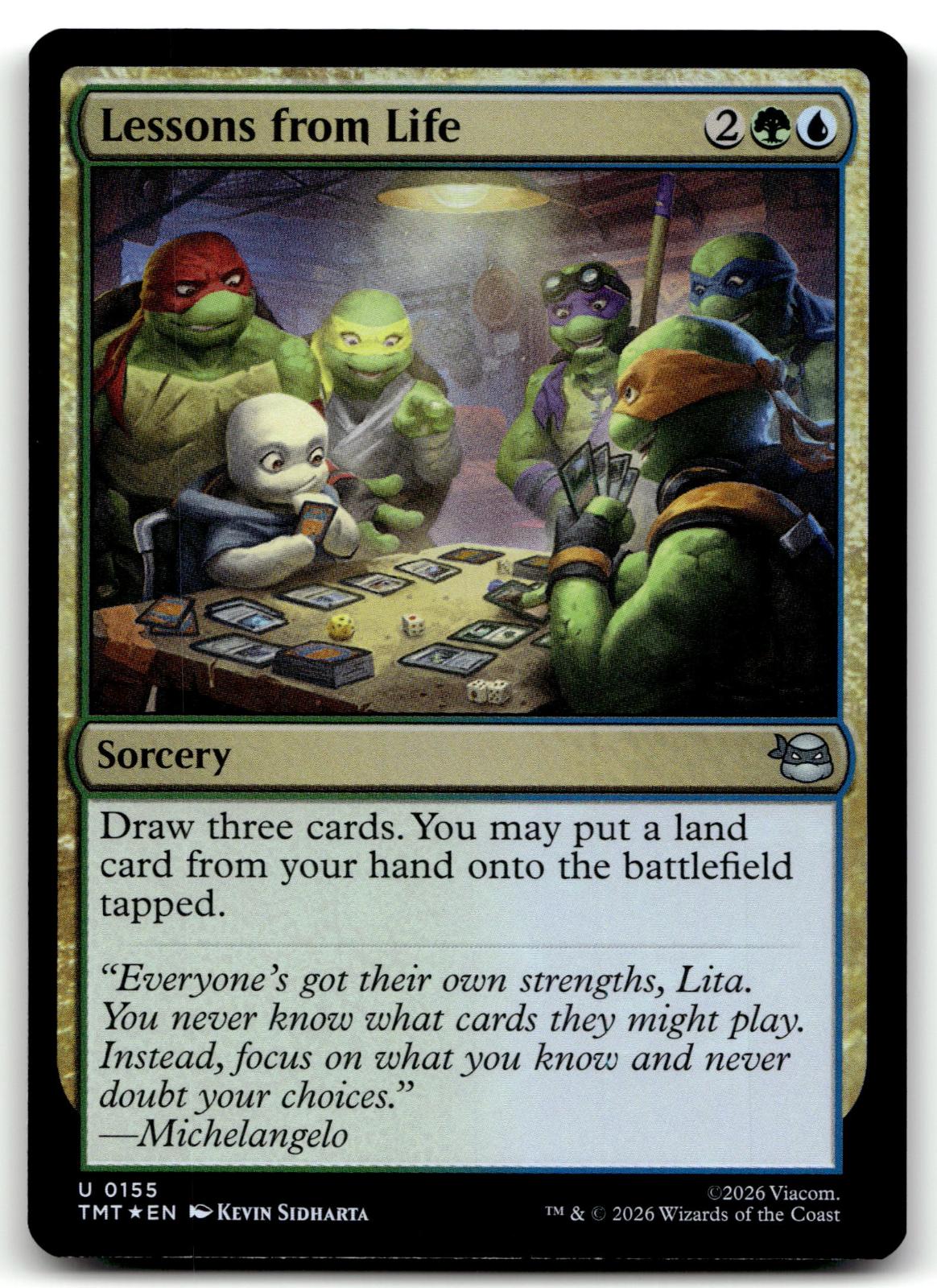 Lessons from Life 0155 Teenage Mutant Ninja Turtles Magic: The Gathering NM