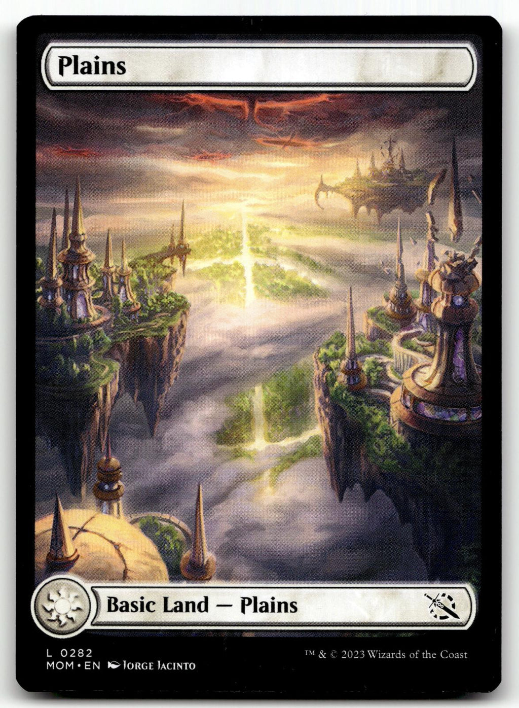 Plains (0282) 282 Land March of the Machine Magic: The Gathering Near Mint