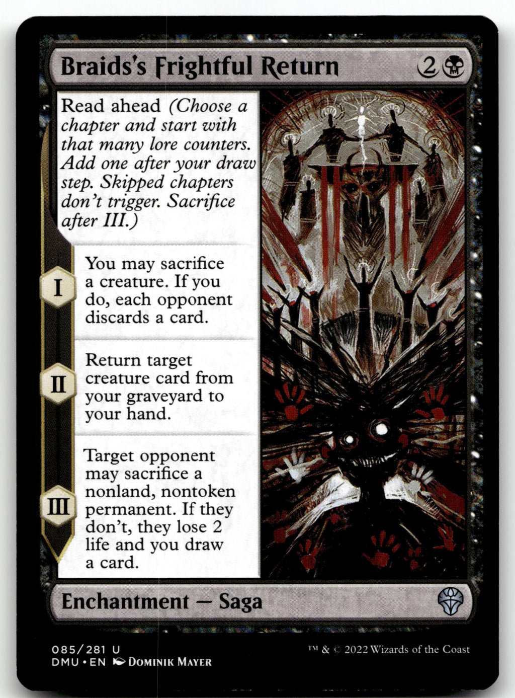Braids's Frightful Return 85 Uncommon Dominaria United Magic: The Gathering NM