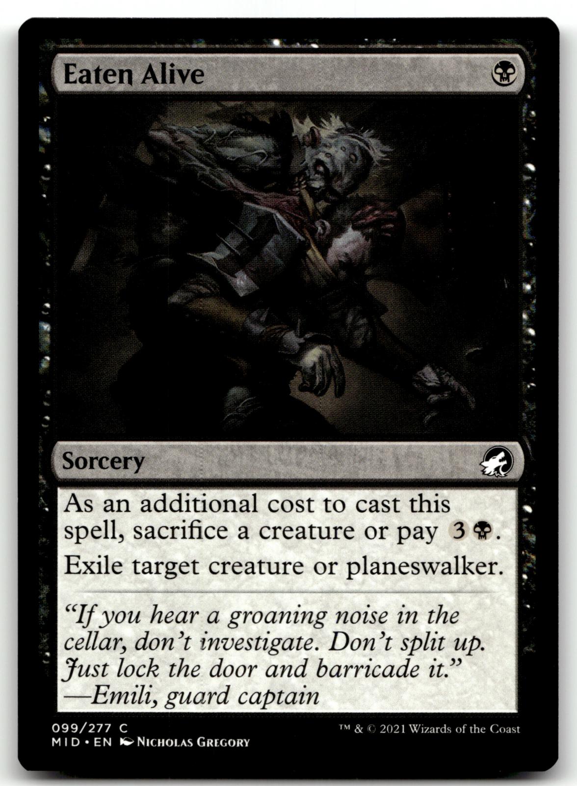 Eaten Alive 99 Common Innistrad: Midnight Hunt Magic: The Gathering Near Mint