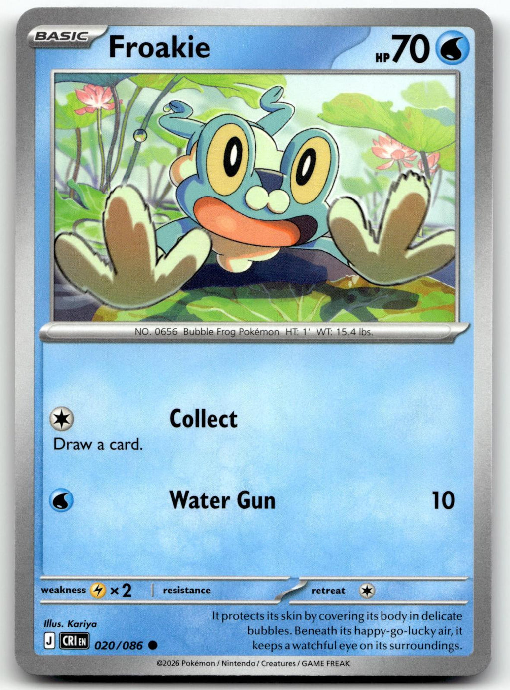 Froakie 020/086 Common Chaos Rising Pokemon Near Mint