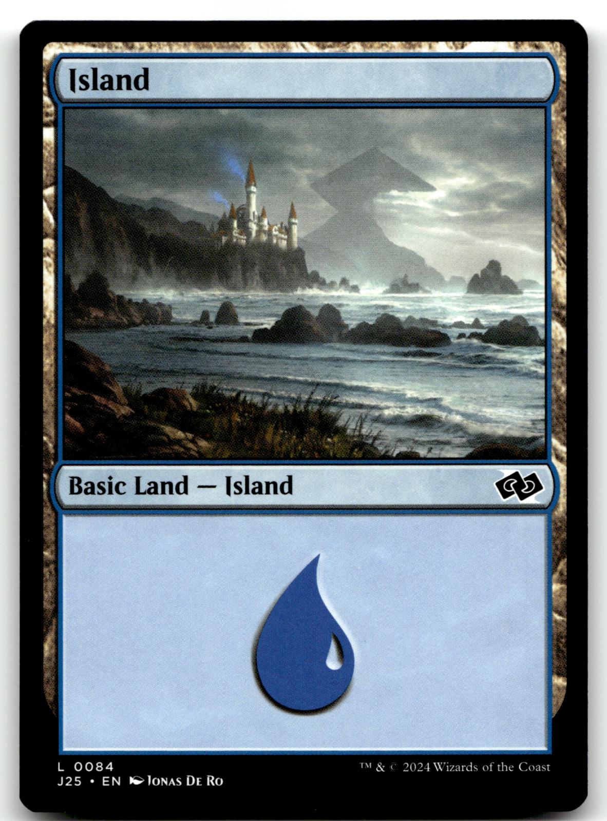 Island (0084) 84 Land Foundations Jumpstart Magic: The Gathering Near Mint