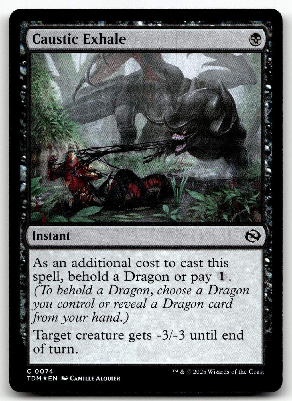 Caustic Exhale 74 Common Tarkir: Dragonstorm Magic: The Gathering Foil Near Mint