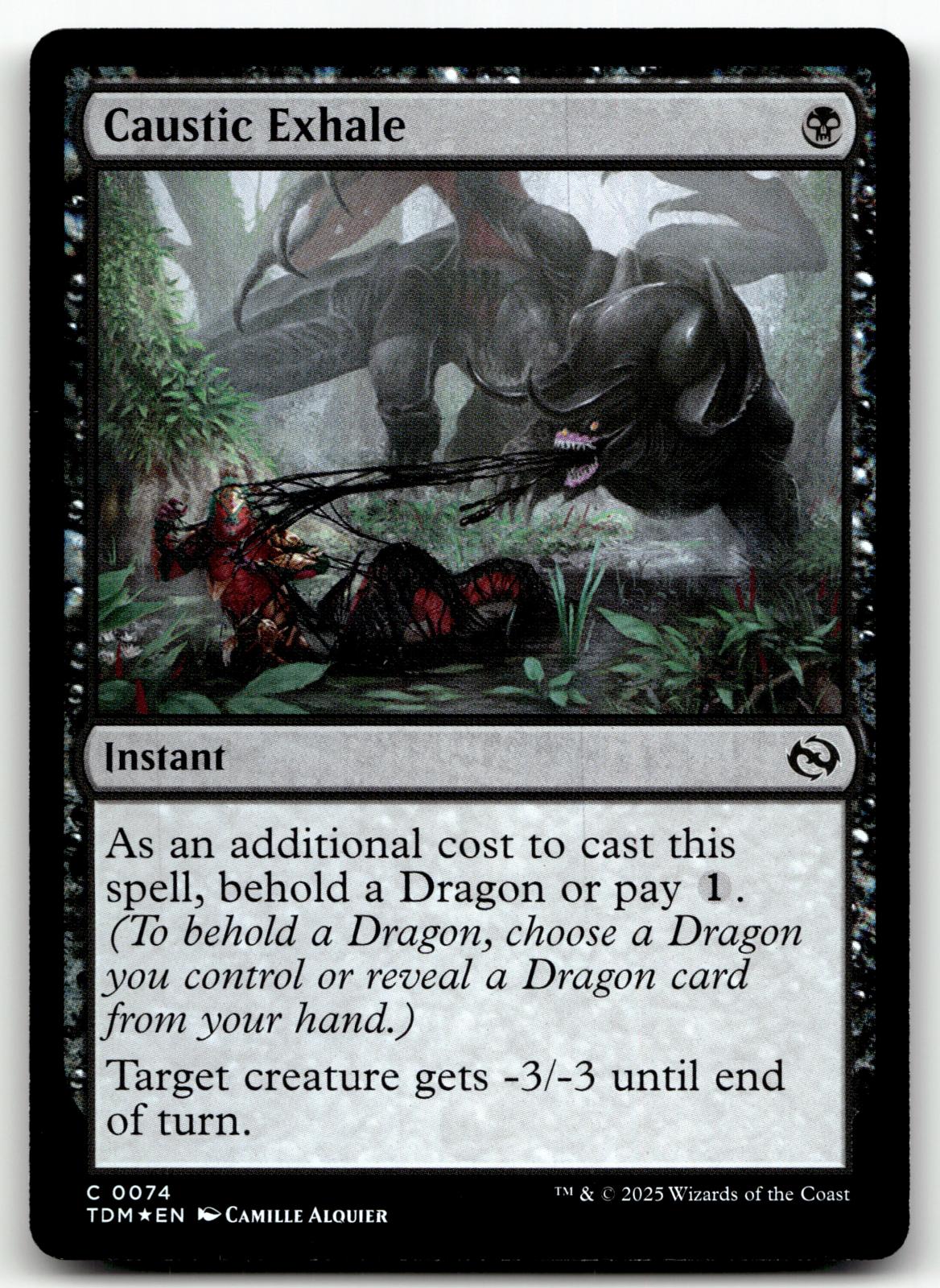 Caustic Exhale 74 Common Tarkir: Dragonstorm Magic: The Gathering Foil Near Mint