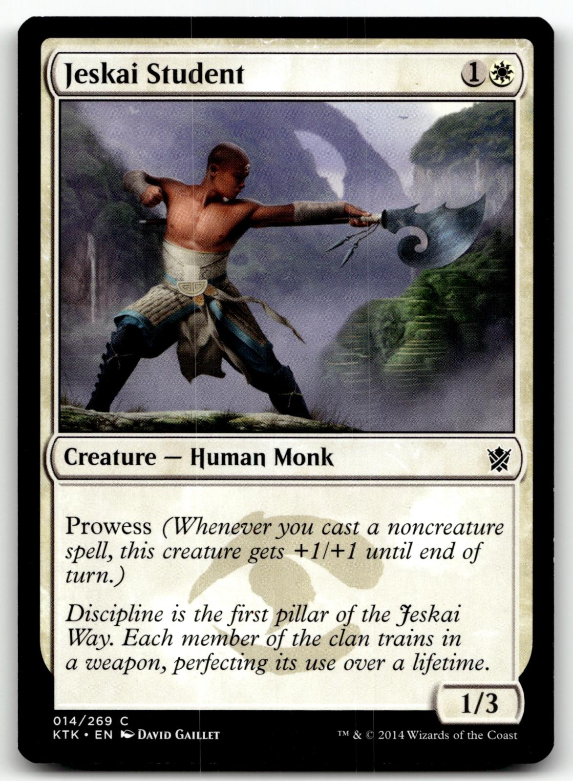 Jeskai Student 14 Common Khans of Tarkir Magic: The Gathering Near Mint