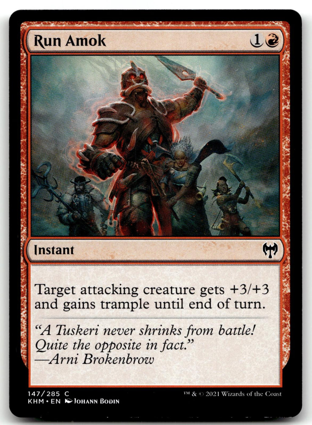 Run Amok 147 Common Kaldheim Magic: The Gathering Near Mint