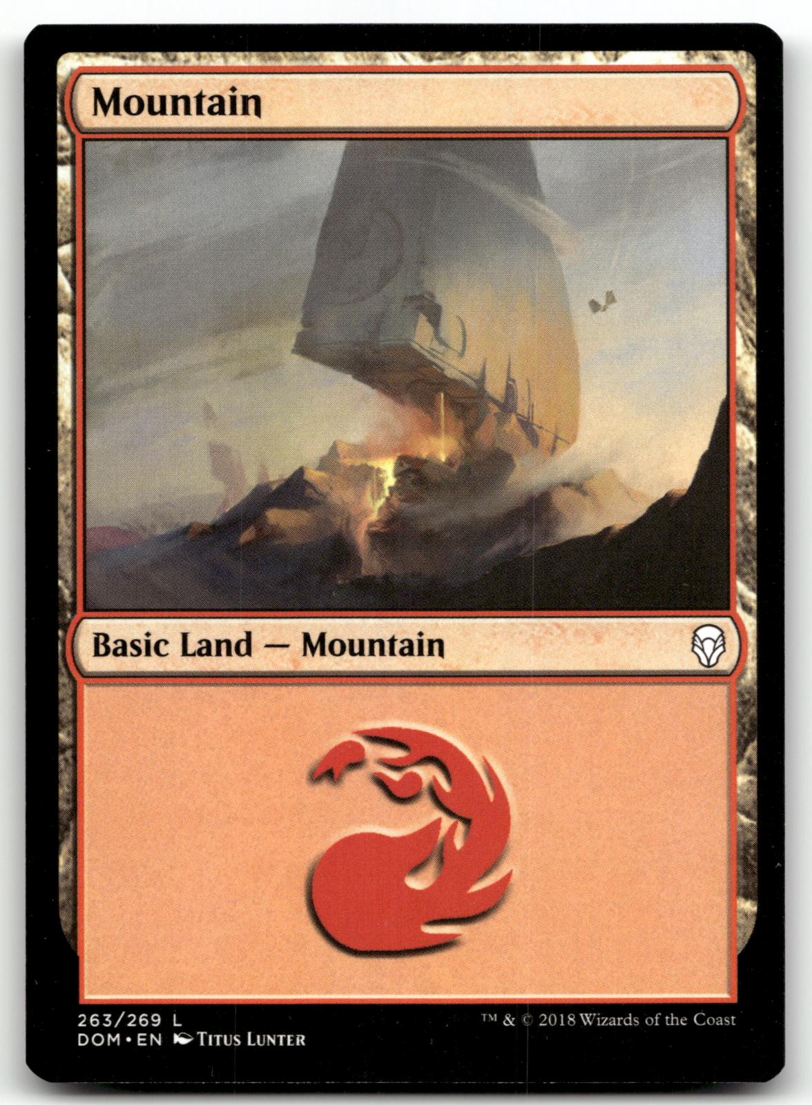 Mountain (263) 263 Land Dominaria Magic: The Gathering Near Mint