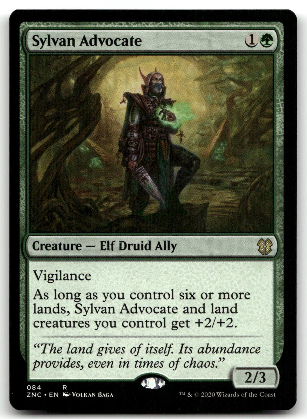 Sylvan Advocate 84 Rare Commander: Zendikar Rising Magic: The Gathering NM