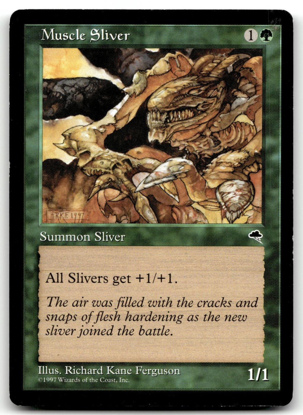 Muscle Sliver 238 Common Tempest Magic: The Gathering Near Mint