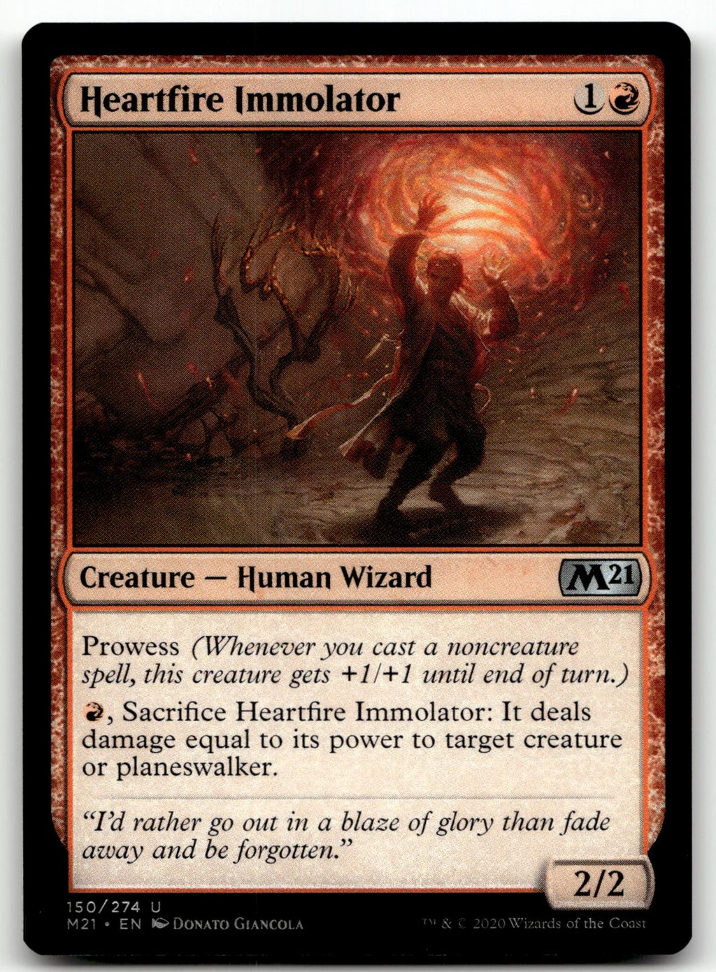 Heartfire Immolator 150 Uncommon Core Set 2021 Magic: The Gathering Near Mint